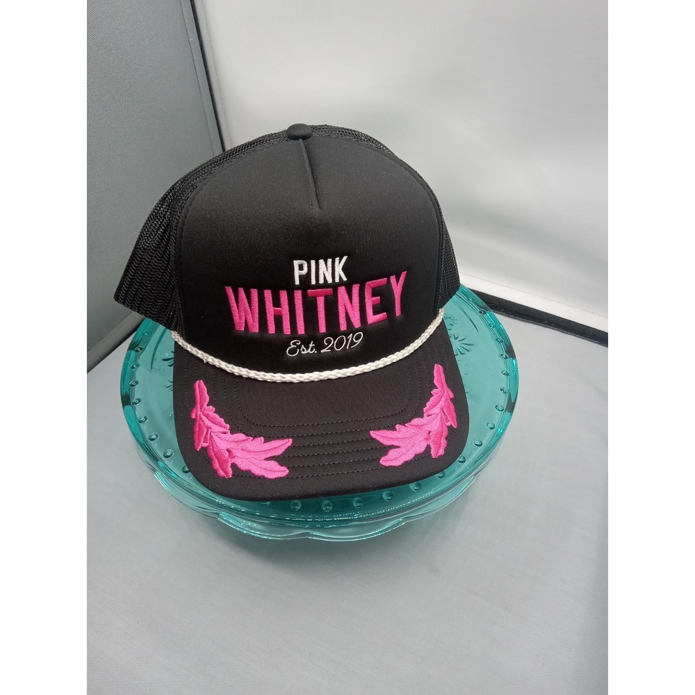 Pink Whitney Trucker Hat Unisex OSFM Black Excellent Barstool Sports Snapback - Picture 10 of 10